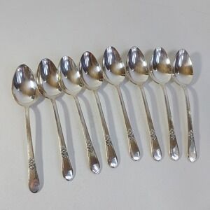 Adoration by 1847 Rogers Bros. IS 1930 Dessert Spoons Silverware flatware Set 16